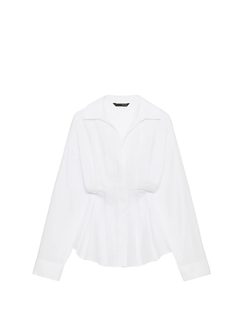 Zara Pleated Poplin Shirt